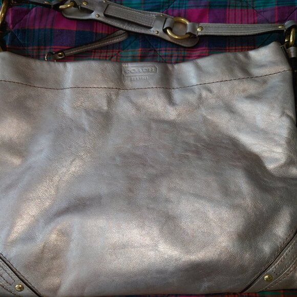 Coach Metallic Carly Hobo Bag - Picture 2 of 16